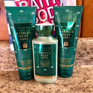💗NEW bath & body works classic vanilla bean Noel holiday gift set 3 lotions